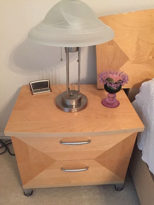 Nightstand, part of 8 piece bedroom furniture made in Italy