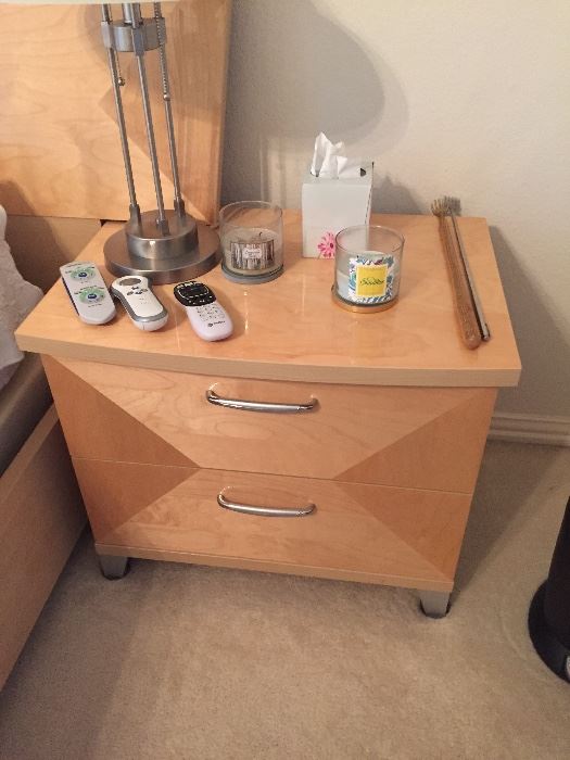Nightstand part of 8 piece bedroom furniture made in Italy
