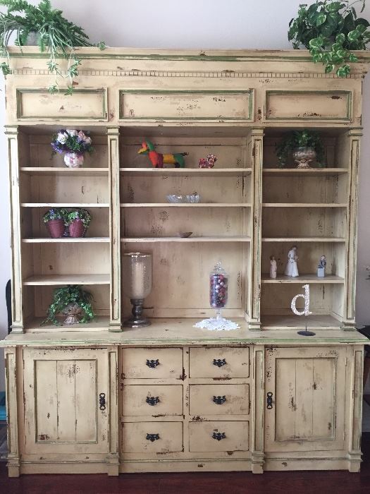 Huge 2 piece apothecary cabinet