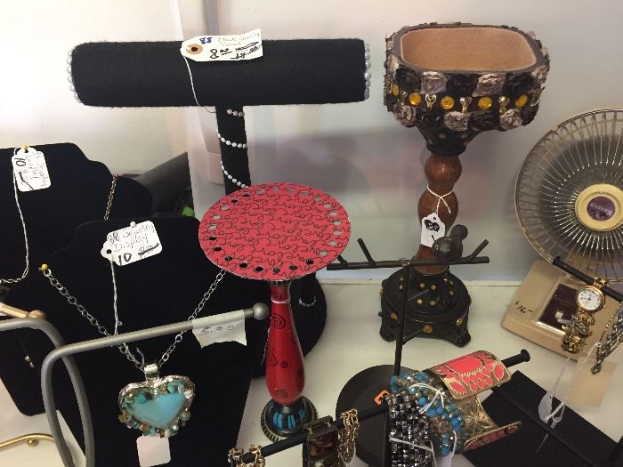 Jewelry displays and costume jewelry