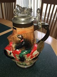 Motorcycle Beer Stein. Family Heritage Estate Sales, LLC. New Jersey Estate Sales/ Pennsylvania Estate Sales.