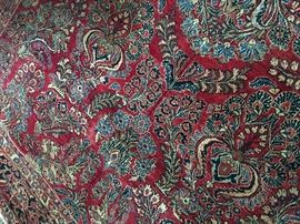 Antique Red Oriental Design Rug. Family Heritage Estate Sales, LLC. New Jersey Estate Sales/ Pennsylvania Estate Sales.