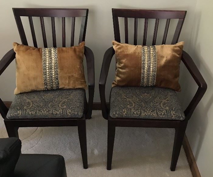 Side Chairs with Pillows