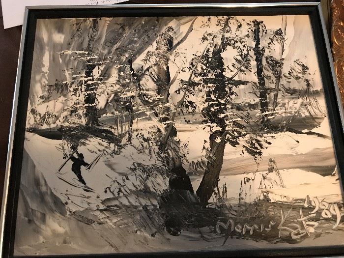 Listed Artist Morris Katz Oil on Board