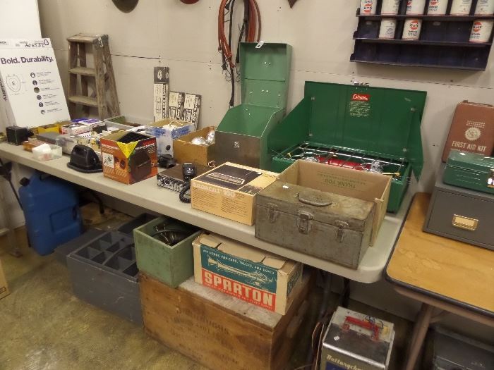 lots of vintage tool's, tool boxes