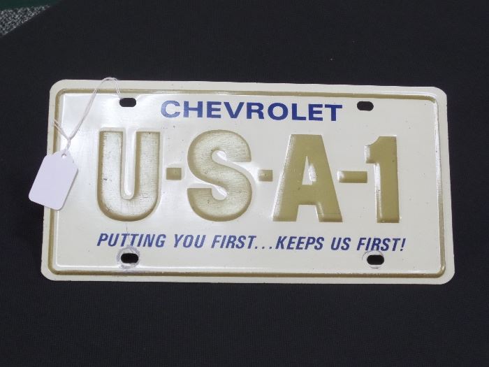 1969 steel Chevy license plate 