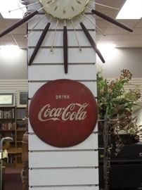 50's 60's Coke 12" button sign - this item will not discount past 20% off if not sold the first day 