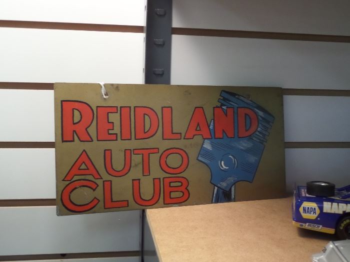 steel auto club sign 