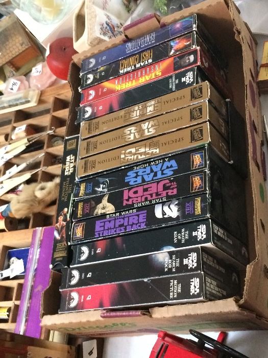  Star Wars and Star Trek collectibles (VHS)