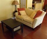 Ikea Coffee Table $35
LazyBoy Yellow Suede LoveSeat $160