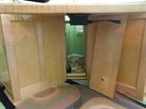 Handcrafted Pat Morrison Corner Computer/Office Desk
Solid Hardwood
Sliding CPU shelf
Articulated key board w/adjustable height
Corian top
Storage drawer
2 Sliding shelves for hardware
Hanging File Cabinet
Magnificent Piece of Craftsmanship! $2500-$3000 new
$1000
