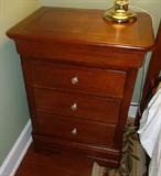 STANLEY FURNITURE King Bedroom Set:
Elegant Headboard, Footboard, Side Slats
(2) 4 drawer Nightstands
Armoire Dressing Cabinet w/ TV storage $495 set