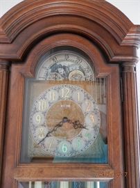 Howard Miller Grandfather clock....moon phase dial, Westminster chimes, bevel glass door, full functioning.
