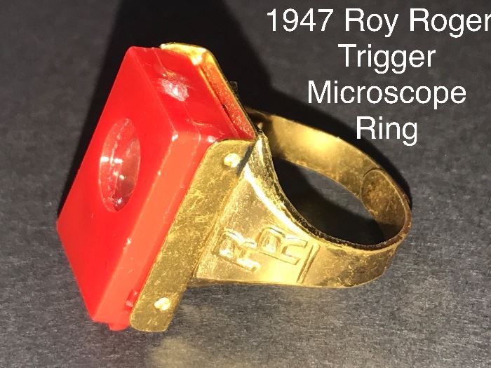 1947 Roy Rogers and Trigger Microscope Ring