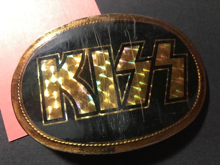 KISS 1977 belt buckle (as is- has wear)