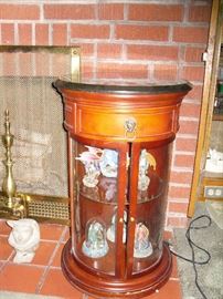 corner  curio accent table
