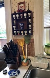 Large Knife Block with Knives, Egg Cup Collection & More