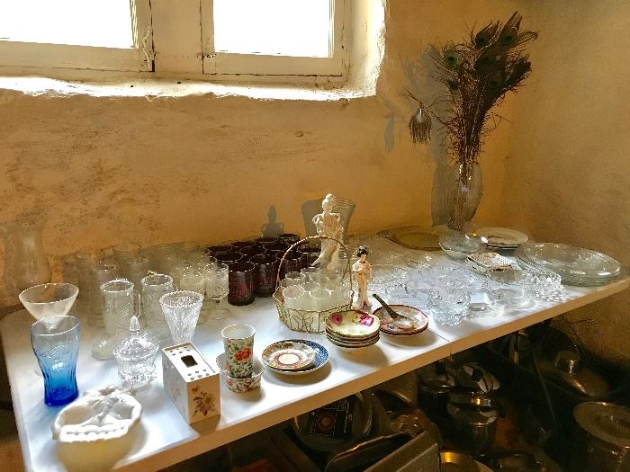 Vintage Press & Cut Glass, Vases & More