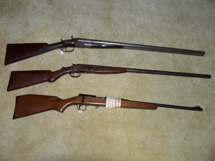 Winchester Model 131 - Antique Remington & Sons Double Barrel Shotgun
