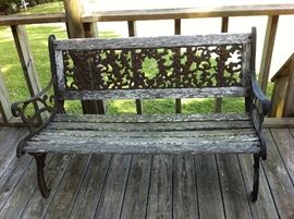 Iron & wood bench