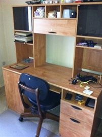 Office desk, office chair