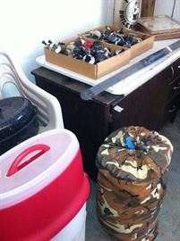 Sleeping bag, shop desk