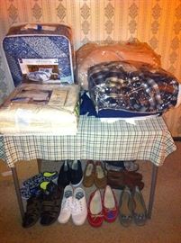 Bedding, shoes