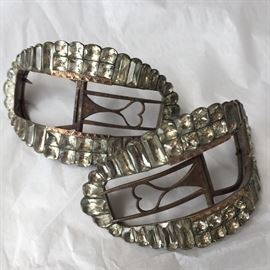 Hand fired georgian shoe buckles circa 1780