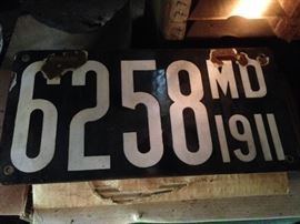 vintage 1911 license plate