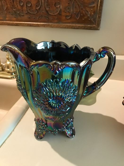 MAGNIFICANT CARNIVAL GALSS WATER PITCHER 