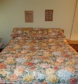 King size comforter set by Croscill.  Comforter, bed skirt, 4 pillow shams.