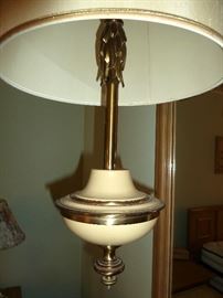 Mid Century swag lamp with brass base