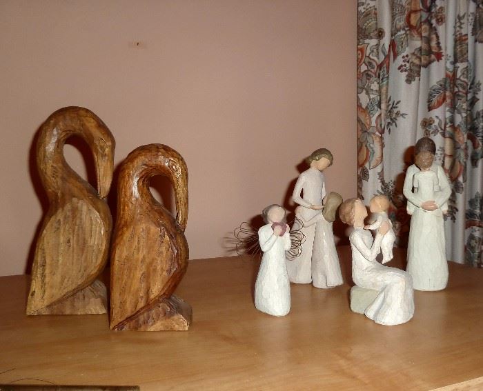Hand carved birds, Susan Lordy - Demdaco figurines