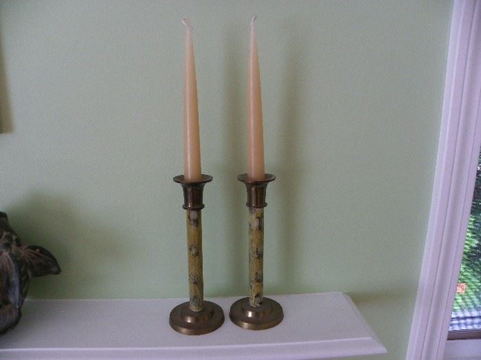 Hand made candle sticks from Italy.