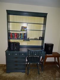 Desk with bookcase top.