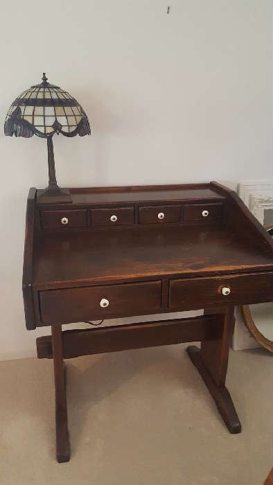 $75   Writing desk, now $37.50, lamp sold 