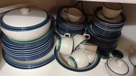 Pfaltzgraff service for 12 Ocean Breeze