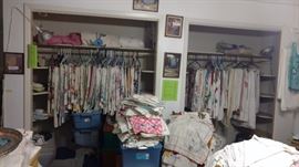 working on the linen room