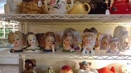 lady head vases