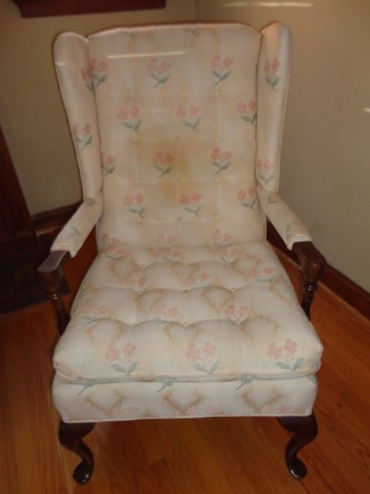 winged back chair