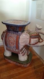 Vintage ceramic garden stool/table.