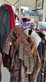 Furs & interesting vintage clothing.