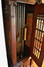 The nine tube clock in good working order.  The entire clock is in mint condition.  It was considered a prize possession by the family and always beautifully maintained.