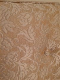 Brocade fabric on sofa