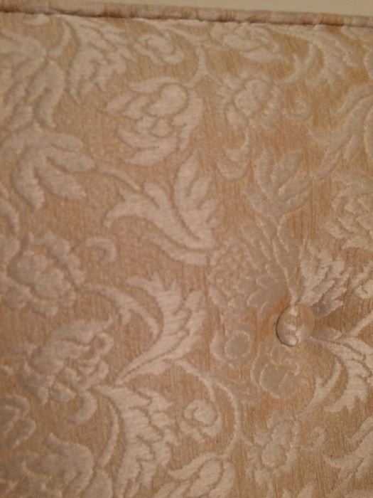 Brocade fabric on sofa