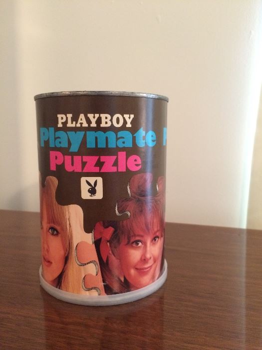 "Un-Opened" Playboy Puzzle in a can, c. 1971