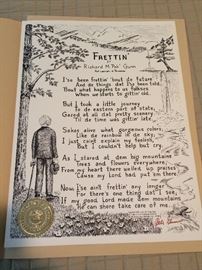 Pek Gunn signed prints, Poet Laureate of Tennessee, with seals and original envelopes 