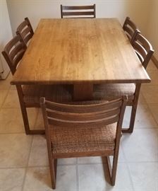 Kitchen table & six chairs