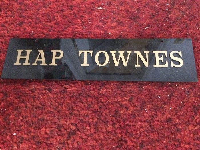 Hap Townes memorabilia 