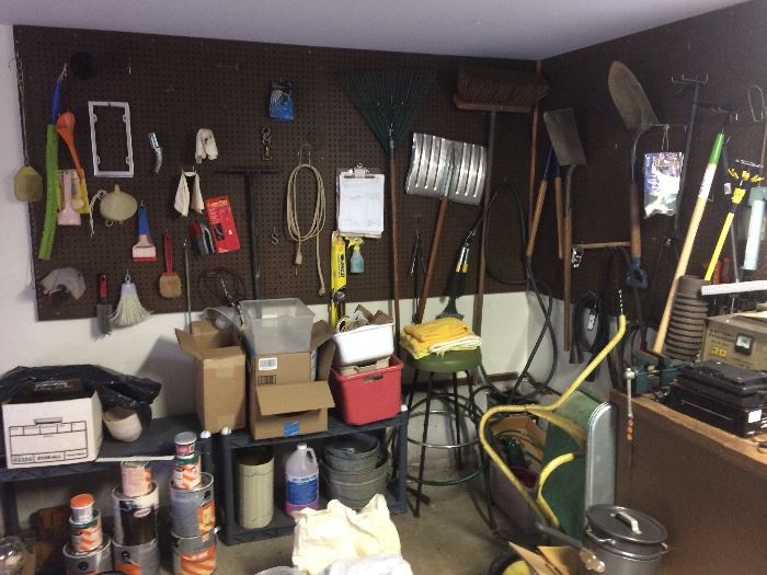 Tool corner in garage